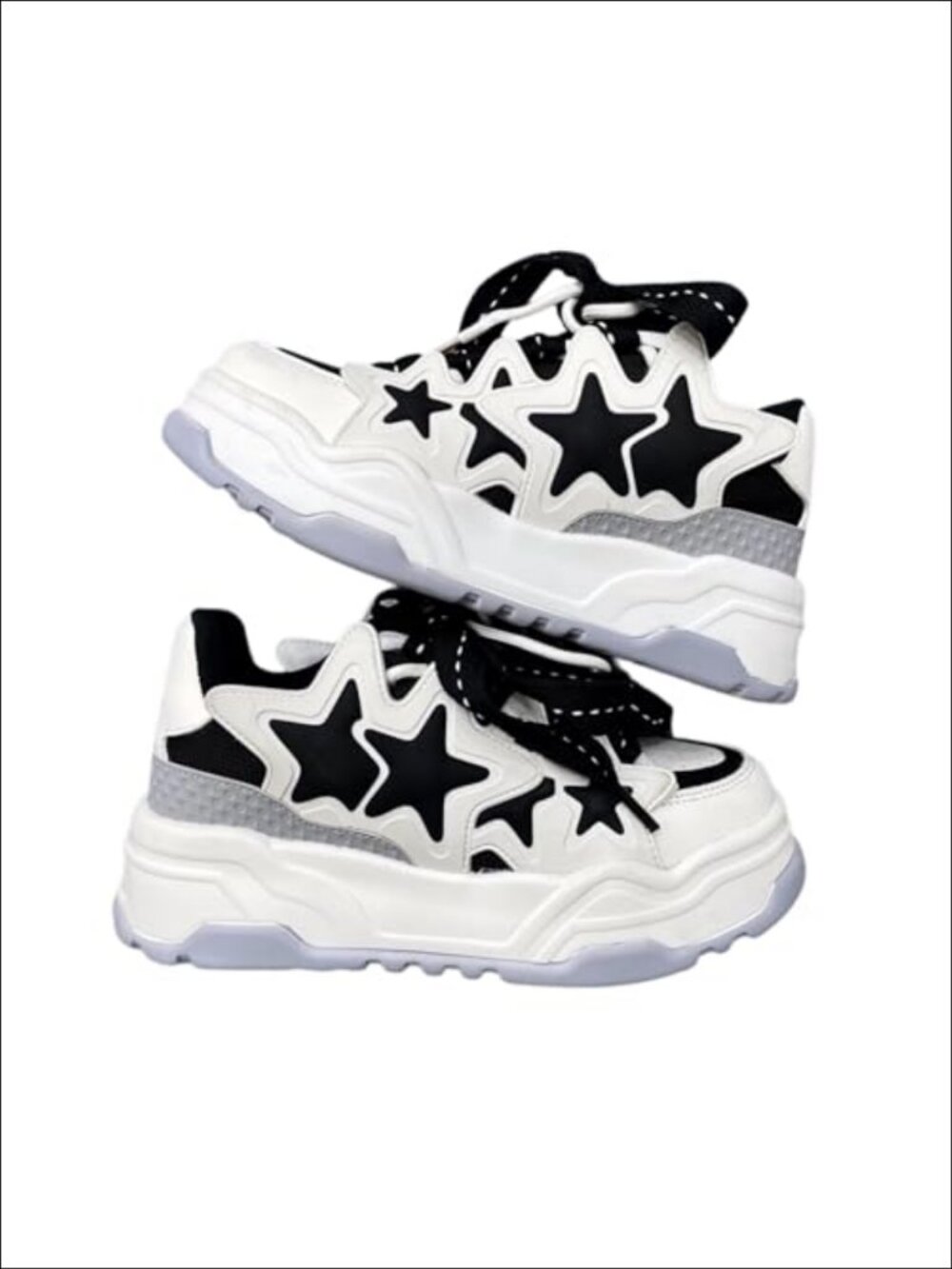 Women Chunky Platform Sneakers Y2K Kawaii Cute Walking Shoes Pull-On